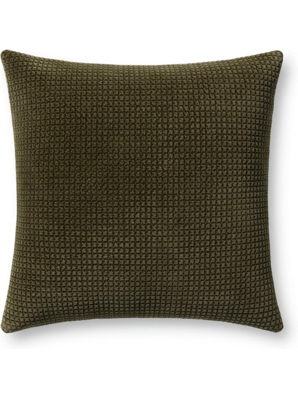 Dark Olive 22'' x 22'' Decorative Pillow Cover with Soft Poly Fill - Home Decor